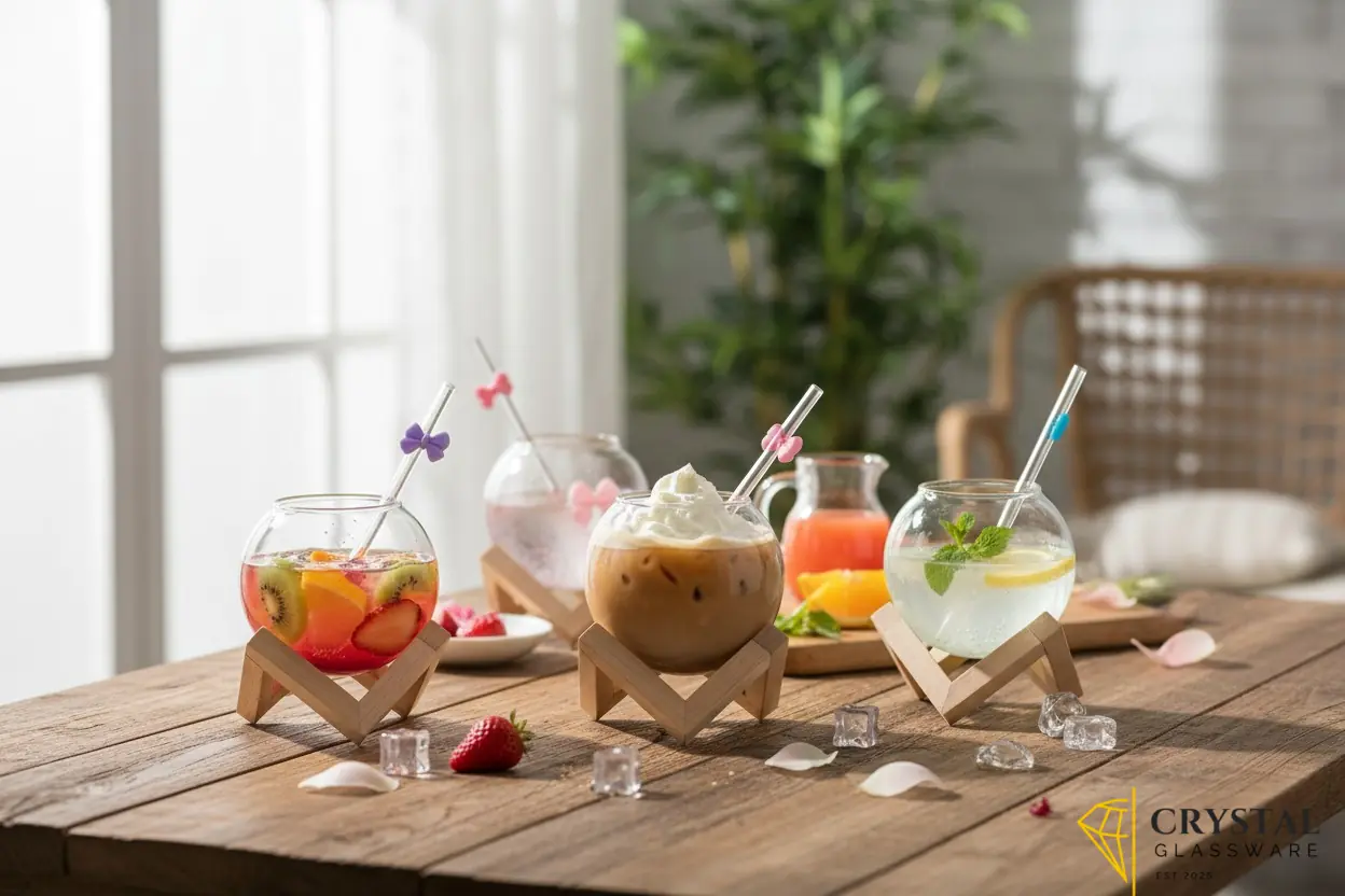 Whimsical bow-tie cocktail glasses